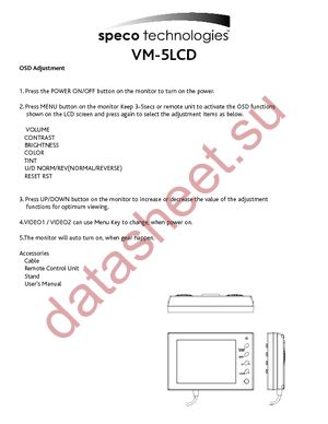 VM-5LCD datasheet  